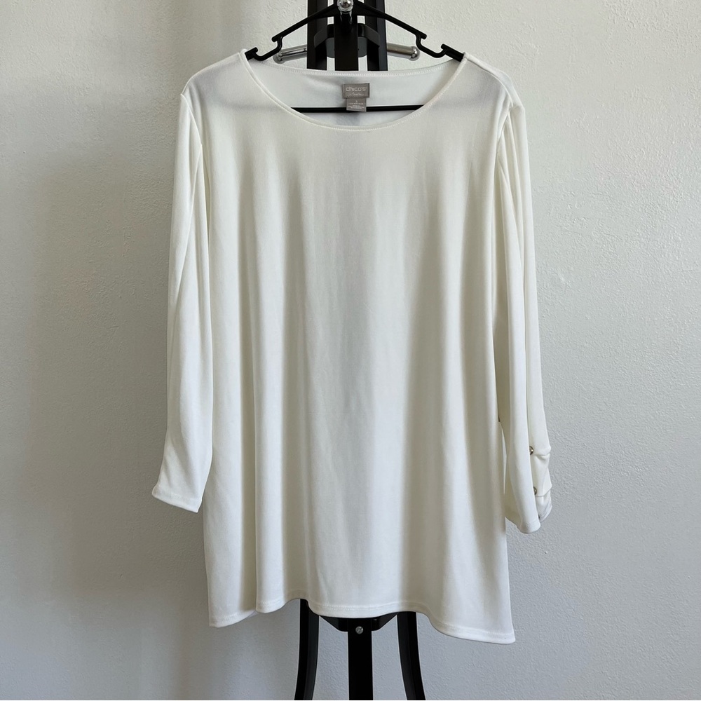 Chico's Classic Cream Women's Tunic Size 3